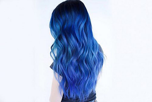 رنگ مو آبی فانتزی
